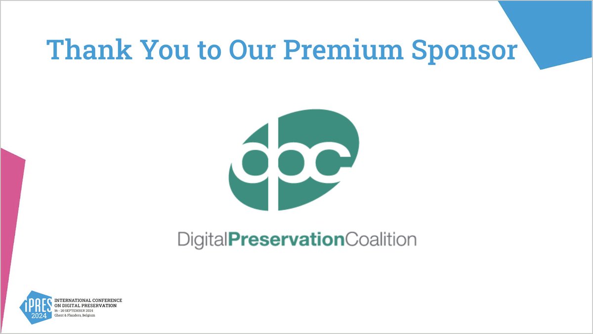 iPRES 2024 (@ipres_conf) on Twitter photo We are truly grateful to <a href="/dpc_chat/">DPC Chatter</a> for supporting #iPRES2024 as a premium sponsor. Thank you for your commitment to advancing the digital preservation community. You helped make this year's conference a success!
#digipres #digitalpreservation We are truly grateful to <a href="/dpc_chat/">DPC Chatter</a> for supporting #iPRES2024 as a premium sponsor. Thank you for your commitment to advancing the digital preservation community. You helped make this year's conference a success!
#digipres #digitalpreservation