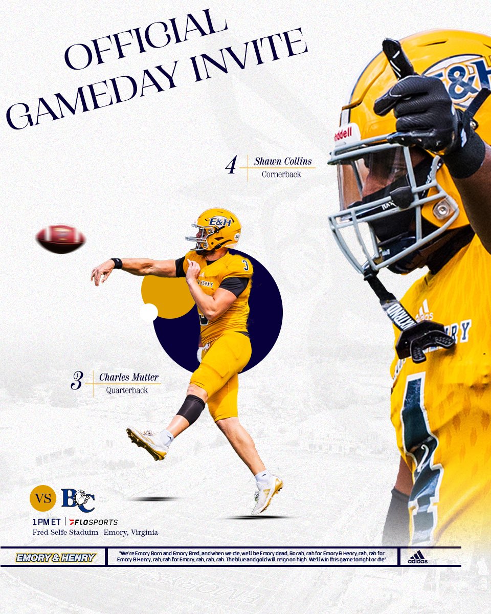 Ryder Gardner (@rydergardner25) on Twitter photo Excited to be at <a href="/EmoryHenry_FB/">E&H Football</a> tomorrow!! Thank you <a href="/CoachEasley__/">Tyler Easley</a> for the invite! 🔵🟡 #GoWasps Excited to be at <a href="/EmoryHenry_FB/">E&H Football</a> tomorrow!! Thank you <a href="/CoachEasley__/">Tyler Easley</a> for the invite! 🔵🟡 #GoWasps