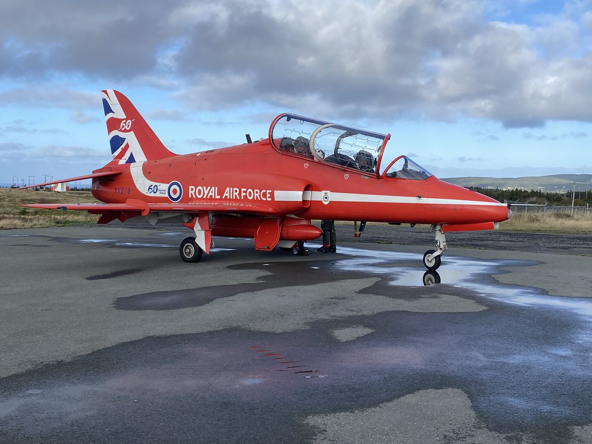stjohnsairport's tweet image. What an exciting afternoon at YYT as The Royal Air Force Aerobatic Team, also known as the Red Arrows, touched down as part of the 2024 Maple Hawk tour commemorating 100 years of the Royal Canadian Air Force.