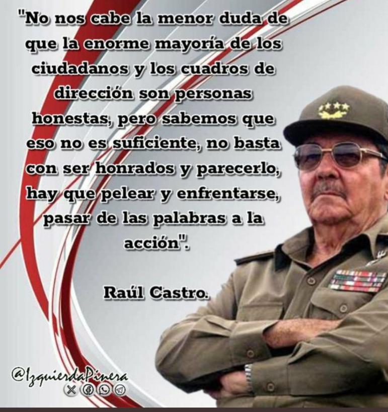 Isabel Leon (@anacubana1969) on Twitter photo #RaúlEsRaúl ejemplo de cuadro extraordinario,toda una vida al defendiendo la Revolución Cubana,aún con el pie en el estribo.
#LaHabanaViveEnMí
<a href="/PartidoPCC/">Partido Comunista de Cuba</a>
<a href="/IzquierdoAlons1/">Livan Izquierdo Alonso</a>
<a href="/YanetHzP/">Yanet Hernández Pérez</a> #RaúlEsRaúl ejemplo de cuadro extraordinario,toda una vida al defendiendo la Revolución Cubana,aún con el pie en el estribo.
#LaHabanaViveEnMí
<a href="/PartidoPCC/">Partido Comunista de Cuba</a>
<a href="/IzquierdoAlons1/">Livan Izquierdo Alonso</a>
<a href="/YanetHzP/">Yanet Hernández Pérez</a>