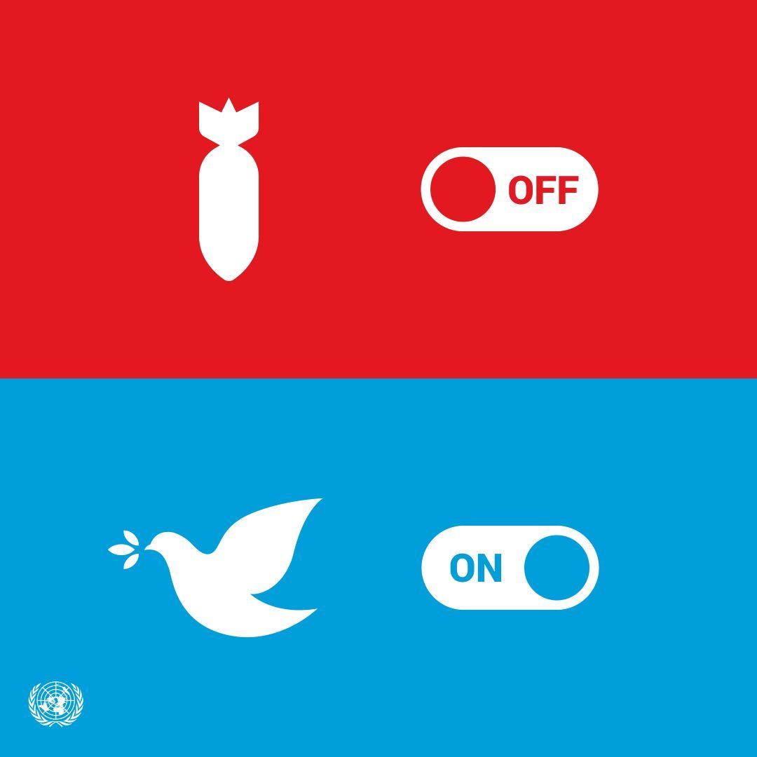 UNGeneva's tweet image. Peace not only is the absence of conflict, but also requires a positive, dynamic participatory process where dialogue is encouraged and conflicts are solved in a spirit of mutual understanding and cooperation.

The world needs to #ChoosePeace for #OurCommonFuture! 🕊️