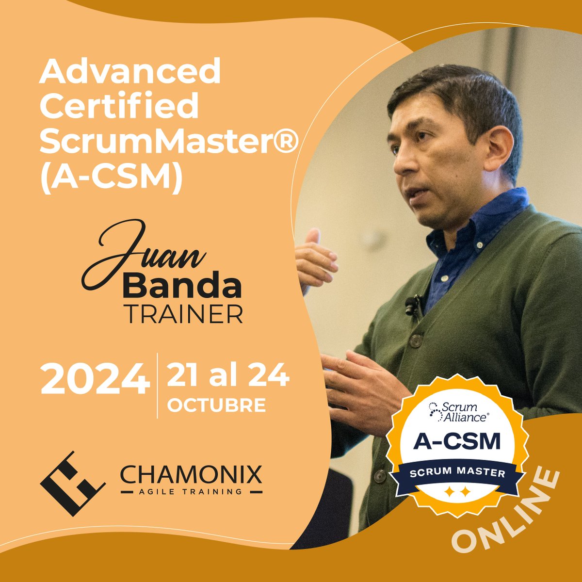 🌟 ¡Mejora tus habilidades en Scrum! 🌟

¿Estás listo para llevar tu carrera al siguiente nivel? ¡Únete a nuestro curso A-CSM en línea del 21 al 24 de octubre de 2024 con el experto <a href="/juanbandajara/">Juan Banda</a>, CST!

🎯 ¡No te lo pierdas! Regístrate ahora

👉bit.ly/ACSM_Online

#Scrum