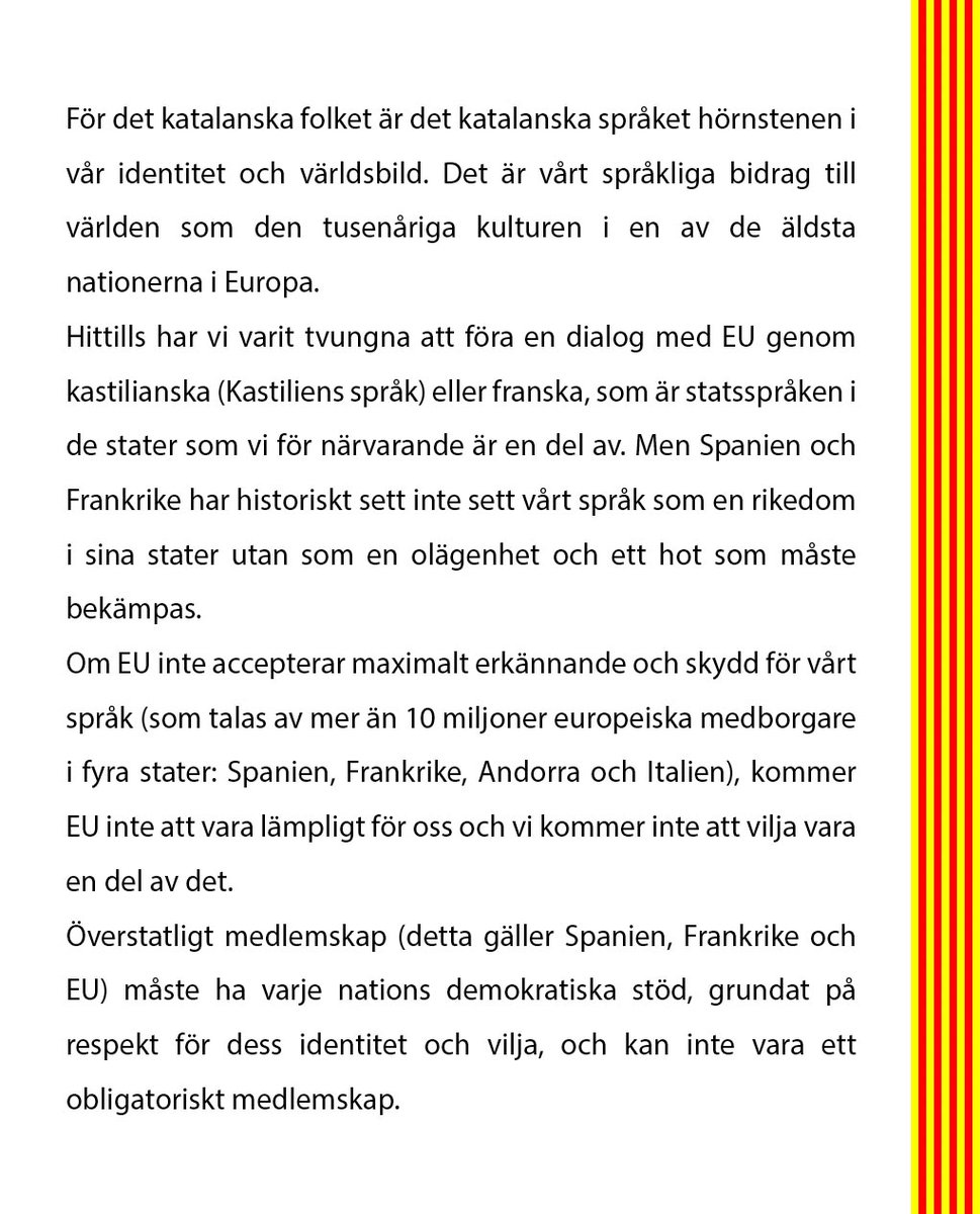 TimbalersPelCat's tweet photo. 3/29
🇸🇪 SUÈCIA
Varför har Ungern inte tagit med katalanskans officiella status på dagordningen för rådets möte den 24/9-2024?
Officiell katalanska i EU!
@SwedishPM @SweMFA @TobiasBillstrom @JessikaRoswall @JohanForssell https://t.co/bhpKFSCHlE
