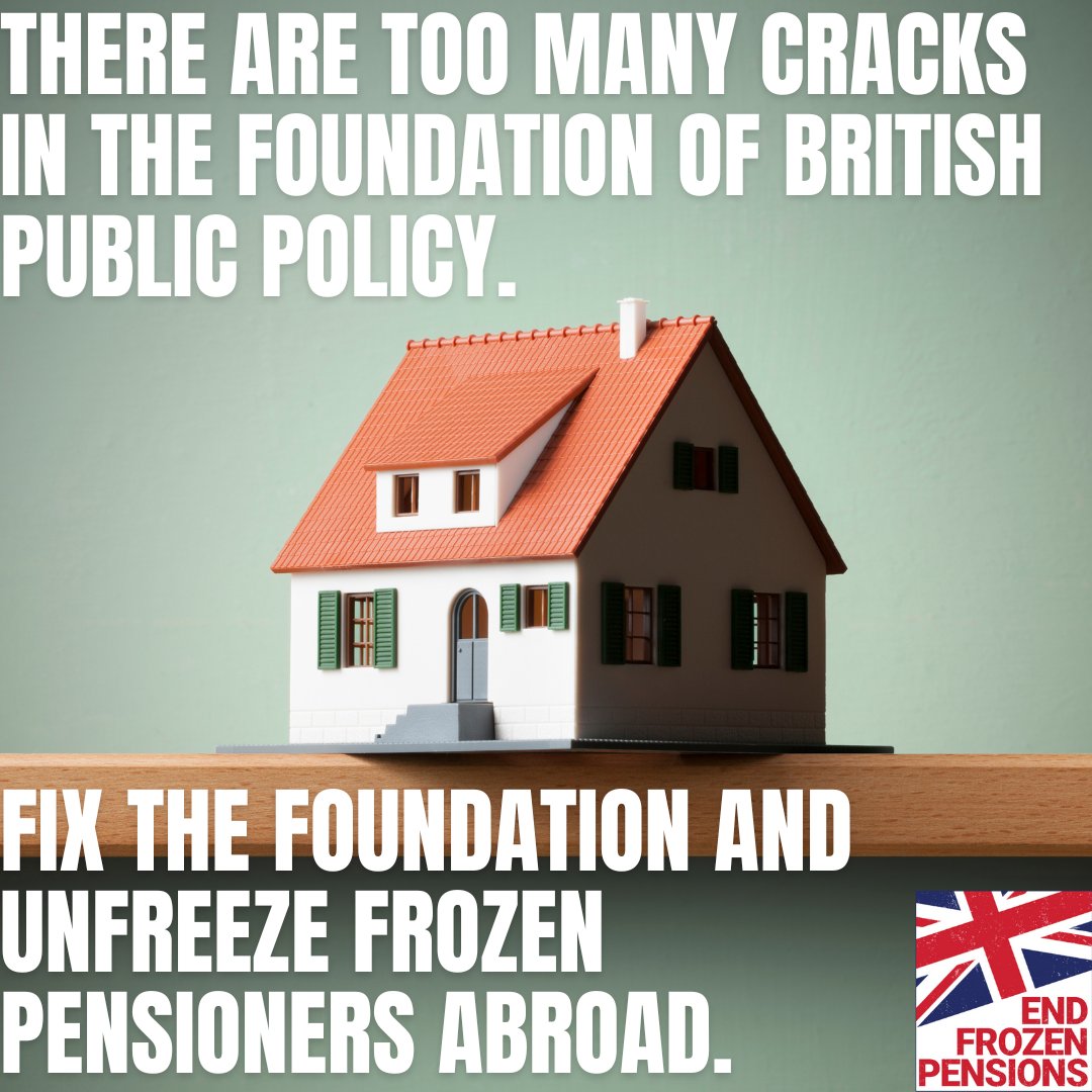 CABP_News's tweet photo. Frozen pensioners were let down by the Tories.

Since @Keir_Starmer wants to “fix the foundations,” will he also fix the UK’s frozen pension policy, and treat all British state pensioners fairly regardless of where they live?

#EndFrozenPensions https://t.co/SshtX1GGgy