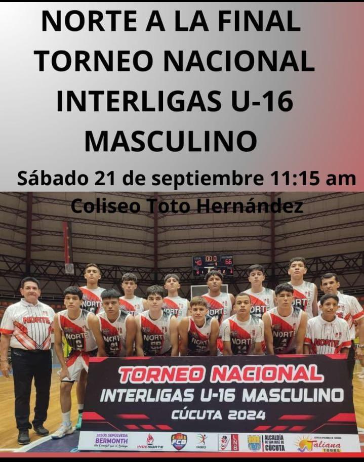 EdgarDiazPaLant's tweet photo. Mañana todos a apoyar a nuestra selección Norte U-16 en la final del Torneo Nacional Interligas 🏀 https://t.co/8RynfHiXwB