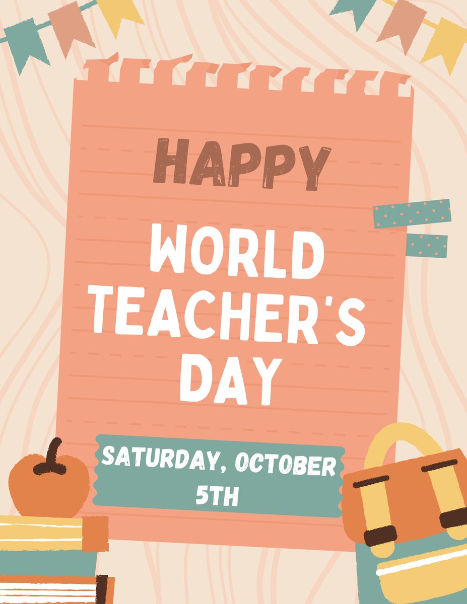 SPLSAltus's tweet photo. 📚 Happy World Teacher’s Day! 🍎 

Today we celebrate the amazing educators who inspire and empower us every day. Take a moment to thank a teacher who made a difference in your life! ❤️
 #WorldTeachersDay #ThankATeacher https://t.co/A9l4snEhKS