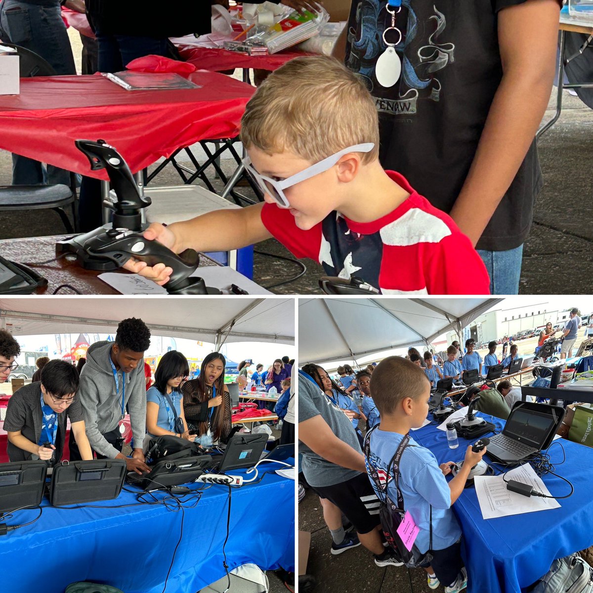STEMAcademyLHS's tweet image. Our @LandstownEagles had a blast at the  Oceana Air Show Outdoor STEM Laboratory today. Even Mr. Quinn joined in on the fun! It was awesome to spread the power of STEM to local 5th graders. #LHSEagleEngagement