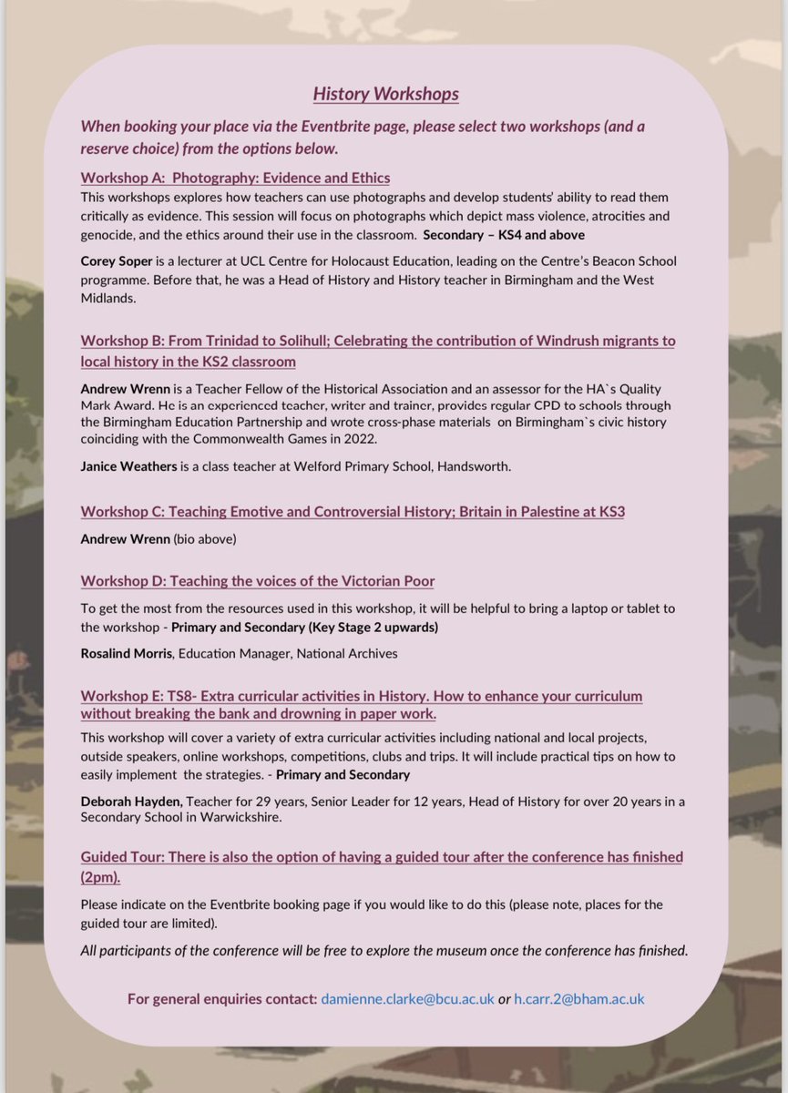 Midlands History Forum (@midhistforum23) on Twitter photo Last few tickets remaining for our Annual Conference on 5th Oct <a href="/BCLivingMuseum/">Black Country Living Museum</a> keynotes and a range of workshops all for £12.50 including entrance to the museum. Book now to avoid disappointment . eventbrite.co.uk/e/the-changing… Pls R/T <a href="/histassoc/">Historical Assoc</a> <a href="/TTRHistory/">Teachers Talk History</a> <a href="/1972SHP/">SHP</a> Last few tickets remaining for our Annual Conference on 5th Oct <a href="/BCLivingMuseum/">Black Country Living Museum</a> keynotes and a range of workshops all for £12.50 including entrance to the museum. Book now to avoid disappointment . eventbrite.co.uk/e/the-changing… Pls R/T <a href="/histassoc/">Historical Assoc</a> <a href="/TTRHistory/">Teachers Talk History</a> <a href="/1972SHP/">SHP</a>
