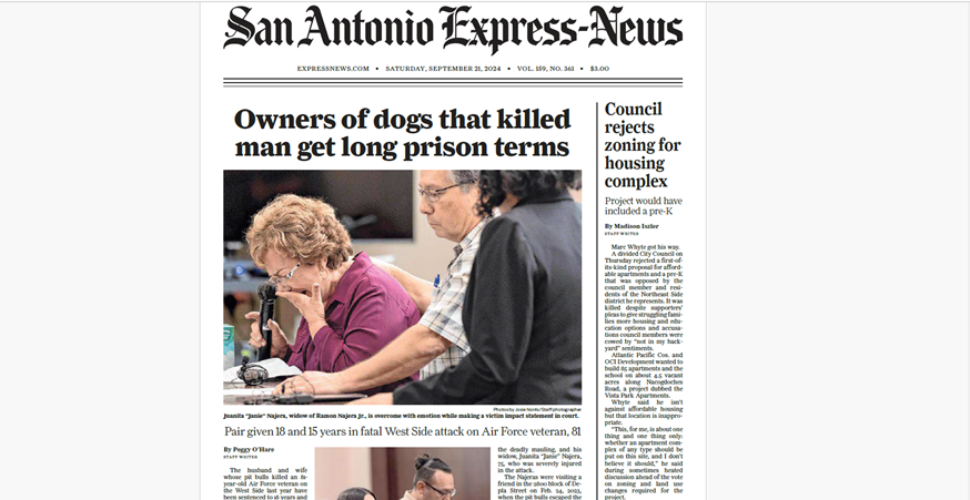 Marc Duvoisin (@marcduvoisin) on Twitter photo Sneak peak at tomorrow's <a href="/ExpressNews/">San Antonio Express-News</a> front page: <a href="/Peggy_OHare/">Peggy O'Hare</a> and @josephineishere deliver another courtroom story fit for journalism textbooks.
expressnews.com/news/article/s… Sneak peak at tomorrow's <a href="/ExpressNews/">San Antonio Express-News</a> front page: <a href="/Peggy_OHare/">Peggy O'Hare</a> and @josephineishere deliver another courtroom story fit for journalism textbooks.
expressnews.com/news/article/s…