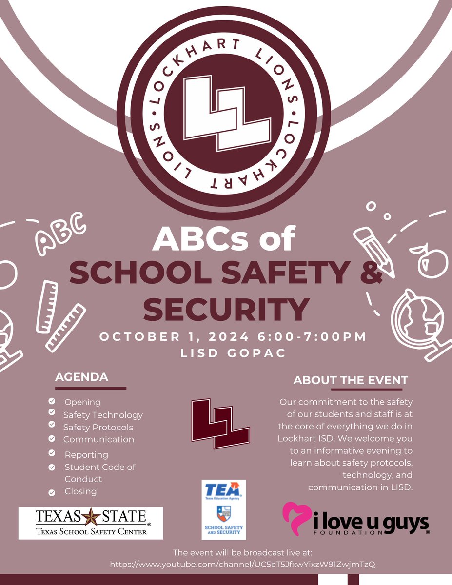 Lockhart ISD Community, 

Please read the following letter from Superintendent Estrada regarding School Safety.

drive.google.com/file/d/1NB9A0b…