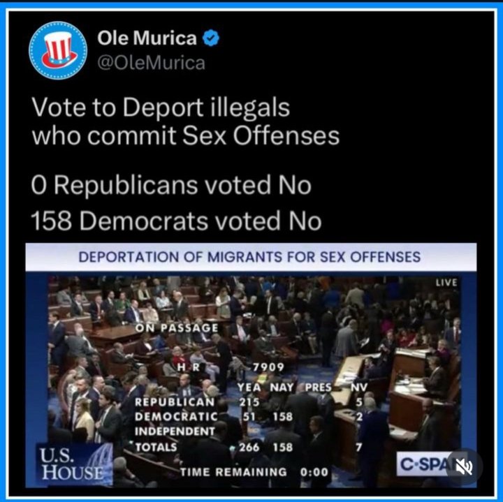 shekter11's tweet photo. @rosadelauro Why were you one of the votes against the vote to deport illegals who commit sex offenses especially when a majority of victims are females?

#VoteBlue2024 #voteblue #mybodymychoice #HarrisWalz #HarrisForPOTUS #harris2024 #bluewave https://t.co/PEi0itVkDY