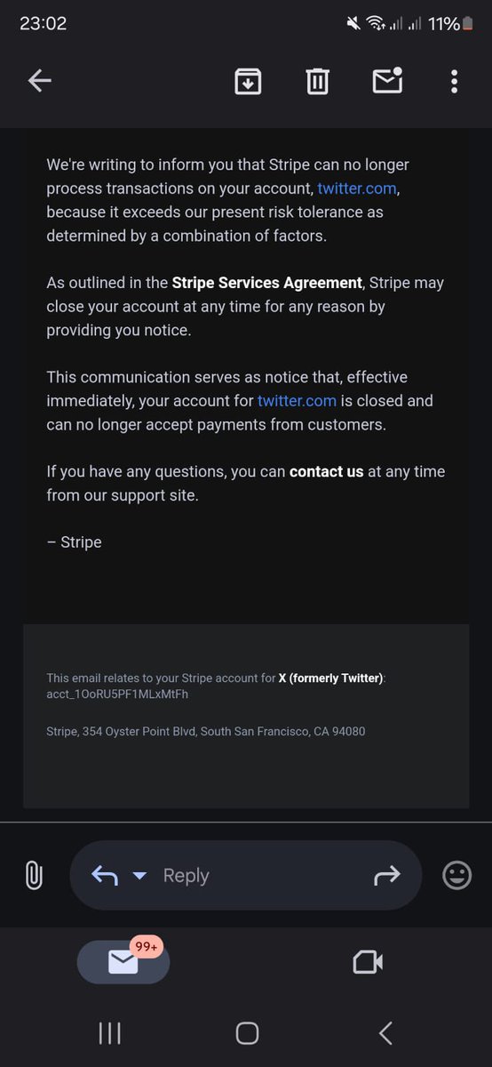 Now, X’s (formerly Twitter) payment partner, Stripe, just demonetised us, so they are stopping us from making money from X.

This is bizarre. Have we have frightened them that much. 

<a href="/elonmusk/">Elon Musk</a>, are you allowing this because of our criticism of settler colonialism from South