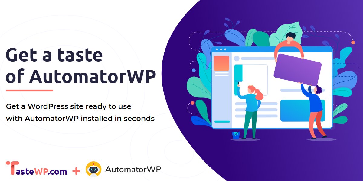 Looking to test AutomatorWP with a single link click? <a href="/TasteWp/">TasteWP</a> makes it possible!
✅ A #WordPress site ready to use in seconds
✅ AutomatorWP preinstalled
✅ For free, #NoCode and no sign up required!
Get a taste of AutomatorWP here: 👇
tastewp.com/new/?pre-insta…