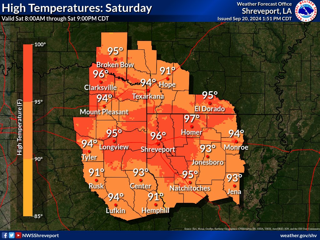 A warm &amp; muggy night with lows in the low to mid 70s. Light &amp; variable or calm winds will give rise to a little patchy fog at daybreak, then expect partly cloudy skies for summer's last full day with hot afternoon temps.  Our winds will become S/SW at 5-10 mph by lunchtime.