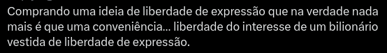 AkitaOnRails's tweet photo. Vocês talvez não entendam uma coisa. Eu, da minha posição de ter várias redes sociais, recebo diariamente dúzias e dúzias de mensagens diretas, na casa de centenas mesmo. Isso me facilita a ver muitos padrões. Neste post vou responder todas as suas dúvidas de uma só vez e vou dar copy e paste nas próximas perguntas repetidas.

O que eu quero dizer: reflitam no que estão me perguntando. Eu afirmo que vocês estão apenas repassando textos iguais sem pensar neles. Vou te provar:

1. Akita, você é tão inteligente, porque você fica caindo nesse discurso extremista de liberdade de expressão de bilionário mimado?

Esse é de longe o que eu mais recebo. Vamos por partes. Primeiro, estou cagando e andando pro Elon Musk. De propósito, podem ver todos os videos e posts que eu já fiz até hoje e vou ficar surpreso se encontrar um único conteúdo onde eu faço sequer um pequeno elogio a ele. Eu não tenho interesse no Musk, nunca tive, continuo não tendo a não ser pelo caos. E ele obviamente não precisa que eu me preocupe com ele. Foda-se o Musk.

Liberdade de Expressão vocês estão confundindo com libertinagem. Eu defendo o conceito correto faz anos, décadas. Quem me conhece de longa data vai lembrar da imagem de cabeçalho que eu sempre tive no Facebook e trouxe aqui pro X. Não preciso de ninguém pra me dizer as liberdades que eu tenho.

Agora vem a parte que vocês não estão pensando. A lista de pessoas pra bloquear no X não tem pedóf**, não tem sequestrador, não tem terrorista, não tem invasor de terras, não tem ladrão comum, não tem traficante de drogas. Nada, absolutamente nada. Nenhum dos perseguidos roubou, sequestrou, matou, sequer fez um arranhão em ninguém. Pode bloquear, mas se sua defesa é que "não pode ter liberdade sem consequência", imagino que a prioridade da lei deveria ser esses outros tipo. Você não concorda?

Mais. Não precisa de mandado extrajudicial. Não precisa de canetada, nem nada disso. É só a justiça parar de ficar protegendo político e passar a defender os casos da população. Já existem leis pra todos esses crimes. Não precisa de nenhuma lei nova.

Note como você cai no conto do vigário. Vamos assumir, você está certo, o X tem que ser responsabilizado se tem pedo** ou golpista na plataforma. Qual foi a última vez que você questionou isso da Vivo? Ou da Oi? Porque todo mundo recebe golpe por telefone, ou por whatsapp, você está responsabilizando as telecoms? Ou então todas as casas de show, baladas e entretenimento noturno. Todo mundo sabe que se vende drogas pra jovens lá, de todo tipo, de ecstasy a heroína. Deveríamos responsabilizar e mandar fechar todas as casas de show. Lollapalooza, tudo. Pára e pensa.

2. Era só o X obedecer as leis, o Marco Civil diz que é obrigatório ter representante legal no Brasil.

Não, não é. Tudo bem, eu não sou advogado, mas eu sei ler mais que vocês. Questione o seguinte: sempre existiu Twitter do Brasil. Por que não tem mais? Porque fecharam. Por que foram obrigados a fechar? Não seja bobo. Por que teve que ter ameaças de prender os funcionários, sem julgamento? Questione isso.

Toda vez que mencionam isso falam que o X protege criminosos e sem representante legal fomenta nazist**, racist**, pedo**. Mas vamos lá: nunca houve notícia de X dizendo que não contribuir com nenhuma investigação da polícia. Não tem, vocês estão assumindo.

Agora não tem X no Brasil, porque foram obrigados a sair, por ameaça de prisão. Estão se mexendo pra voltar. Mas você está fugindo da questão: nenhuma lista ativa que está pública, do STF com nomes pra bloquear, nenhum é dessas categoria de crimes. Enquanto isso a Deolana está livre. A mulher lá do PCC é amiga do supremo, qual que é?

Mais do que isso: vocês foram pro BlueSky. Por favor, me mostre o CNPJ e endereço da BlueSky do Brasil. 

Mais do que isso, vimos o caso Cloudflare. Todo mundo usa, se você for dev, já usou. Onde está a Cloudflare do Brasil? Não tem, tem empresas terceirizadas que fazem vendas de licenças aqui, que não fazem parte do grupo americano. É o equivalente a você comprar doces da Nestlé e vender no farol. Você não é a Nestlé. 

Questione a sua afirmação e vai ver que ela facilmente quebra.

3. Nossa Akita, você foi tão burro. Não tem vergonha? Não era que ia ser impossível fechar o Cloudflare sem derrubar todo o Brasil junto? Olha só que papelão.

É verdade. Não adianta ficar justificando. Especialmente porque foram 4 tweets separados, mas no primeiro eu estava muito forte com as seguintes informações: não tem representante legal da CloudFlare no Brasil e, claro, uma hora eles iriam ter que obedecer a proibição, mas poderia demorar dias.

Estávamos contando com isso e estávamos errados. Mea culpa.

Somos todos palpiteiros em redes sociais. Podem ler o texto todo e não ser desonestos. Eu mesmo tinha postado na sequência que não acreditava que a migração do X pra Cloudflare tivesse sido com propósito de bypassar a proibição no Brasil. Eu realmente acho que foi um acidente.

Eu não acho que o Brasil é tão importante assim pra alguém levar em tanta consideração. Eu fiquei empolgado pelo acidente ter acontecido mesmo.

4. Por que você tá tão puto com isso? Não é só seguir a lei e pronto?

Veja que interessante. A primeira proibição veio da briga do Careca com o Musk. O que eu, ou você temos a ver com isso? Porque nos ameaçaram de nos multar em 50 mil reais por dia? Onde você já viu isso?

Por que eu tenho que ficar quieto quando, sem fazer absolutamente nada, tive minhas liberdades agredidas? Sinto muito, não tenho sangue de barata.

Quase 20 dias depois, só por causa do acidente da Cloudflare, que causou o vexame pra todo mundo, que o Careca se viu obrigado a esclarecer quem iria ou não iria receber a multa. Vocês viram a ordem dele?

Não é "o X tem que ficar banido enquanto não expurgarmos os pedo** e golpistas" mas sim "o X tem que ficar banido porque vocês zombam de mim". É só isso.

Está escrito em todos os jornais tradicionais o que o Careca publicou: ele considera que só "casos extremados" devam receber multa, e mesmo assim só se houver reiteração, depois que acontecer uma notificação da PF. E "caso extremado" é falar mal do STF. Não é cometer crimes. Não é fazer estelionato com velhinhas. Não é traficar drogas. É "falar mal". Só isso.

Se questione: por que você está defendendo isso?