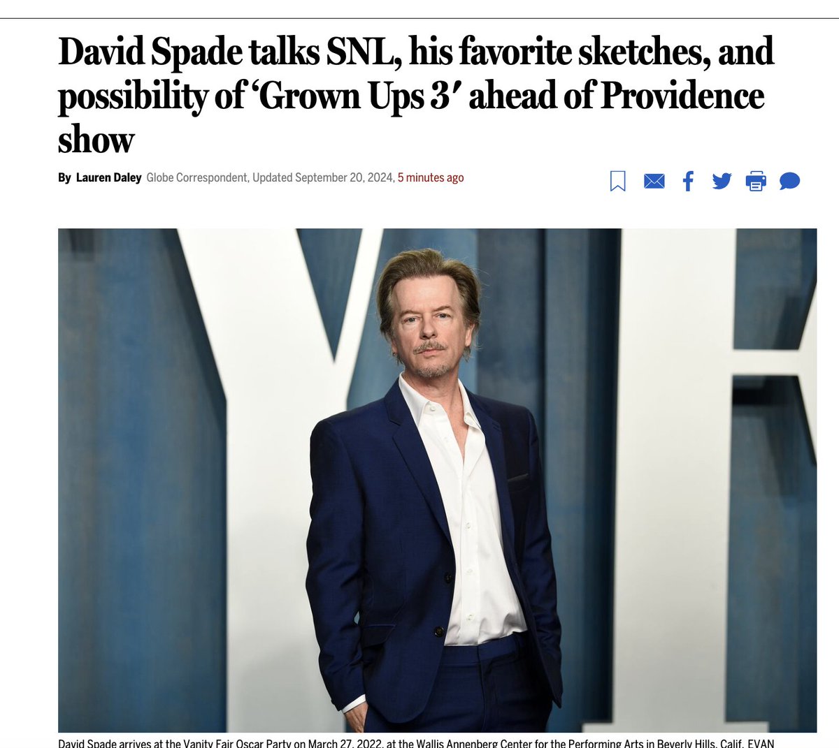 LaurenDaley1's tweet image. In which #DavidSpade battles an underwater robot on the phone, then talks #SNL, #MayaRudolph, and teases #GrownUps ahead of #RhodeIsland stop. This was fun. 

bostonglobe.com/2024/09/20/met…