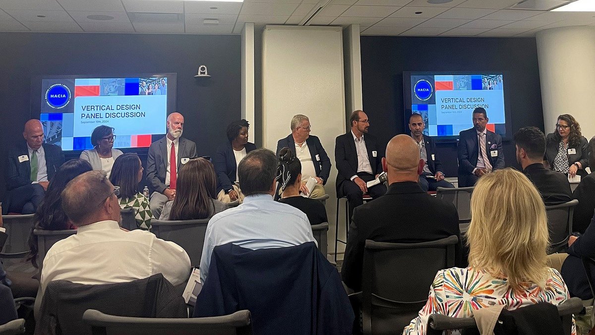 descotoinc's tweet image. We were thrilled to attend the Vertical Design Discussion event yesterday! A huge thank you to the incredible panel members for their valuable insights and engaging discussions. 
 #VerticalDesign #IndustryLeaders #Innovation #Grateful #Partnerships @HACIAworks @JacobsConnects
