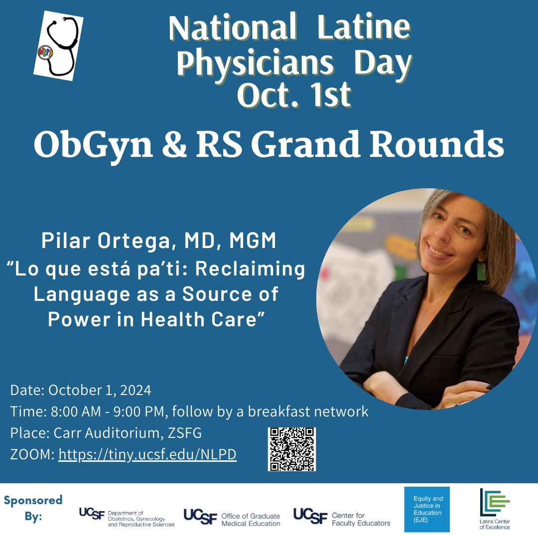 Join us for a special Grand Rounds event, followed by a Breakfast Networking session. A great opportunity to connect with colleagues and celebrate the contributions of Latine physicians! 🎉 #NationalLatinePhysiciansDay #Healthcare #ZSFG #nationallatinxphysicianday