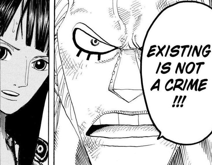 DapperSteve's tweet photo. When I see people saying that Lera Abova should not be allowed to play Nico Robin because a line on her passport says 'Russian' and Vladmir Putin chose to invade Ukraine in 2022, it reminds me of this quote from Franky https://t.co/eN50x5l6GZ