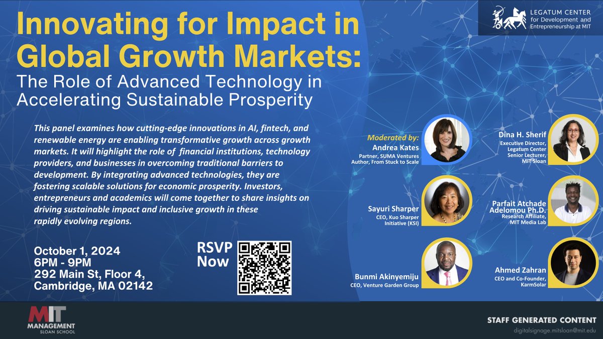 Legatum Center at MIT (@mitlegatum) on Twitter photo For anyone in Cambridge on October 1st, we’re excited to invite you to a dynamic panel discussion hosted by the Legatum Center at MIT! 
RSVP here: airtable.com/appWhlgZYaTtb9…
<a href="/AndreaKates/">Andrea Kates</a> <a href="/Dinasherif/">Dina H. Sherif</a> For anyone in Cambridge on October 1st, we’re excited to invite you to a dynamic panel discussion hosted by the Legatum Center at MIT! 
RSVP here: airtable.com/appWhlgZYaTtb9…
<a href="/AndreaKates/">Andrea Kates</a> <a href="/Dinasherif/">Dina H. Sherif</a>