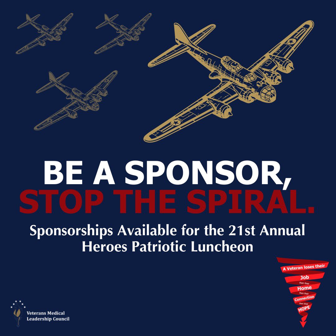 VMLCaz's tweet image. 🤝 We still have sponsorship opportunities available for our Heroes Patriotic Luncheon on November 7th! Join us and stop the spiral! 

➡️ vmlc2024.planningpod.com

#vmlcaz #azvets #azveterans #supportourveterans #aznonprofit #WWII