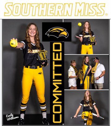 emily_k_wills18's tweet photo. l am so excited to announce that I have verbally committed to the University of Southern Mississippi to further my athletic and academic career.
I want to first thank my family, mom, dad, and brother for always being there pushing me to reach my goals and being my #1 supporters. Also, I want to thank Coach Clint ,Coach Russell and Coach Rocky for showing me what hard work and dedication is and how to trust the process on this amazing journey and for always teaching and guiding me through my entire softball career. Thank you to all my teammates and friends who have gave there unwavering support day in and day out. I'm so blessed to be given this opportunity and can say it was all God's plan and timing. Glory to God! Last but not least thank you to the coaches at Southern Miss for giving me this opportunity to play on the next level. 💛🖤💛#smtt #boltsboom @IzzyWerdann @NataliePooleUSM @BigRockHawk @ElzeyMatt @08Bolts2026 @SouthernMissSB