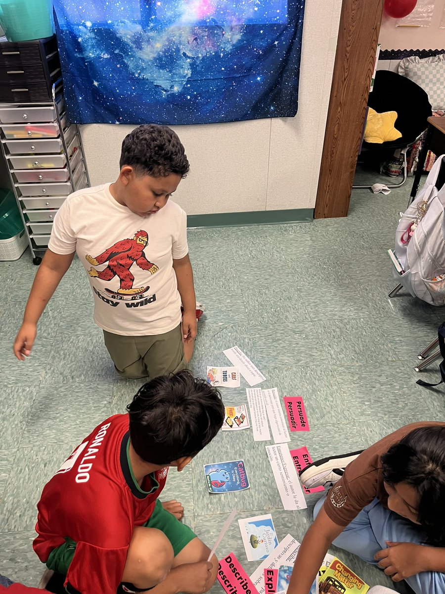 Fun Author’s Purpose activity with my kiddos! I really enjoyed watching them use complete sentences as they spoke with their teams and how well they worked together! #NAVPROUD #lisd