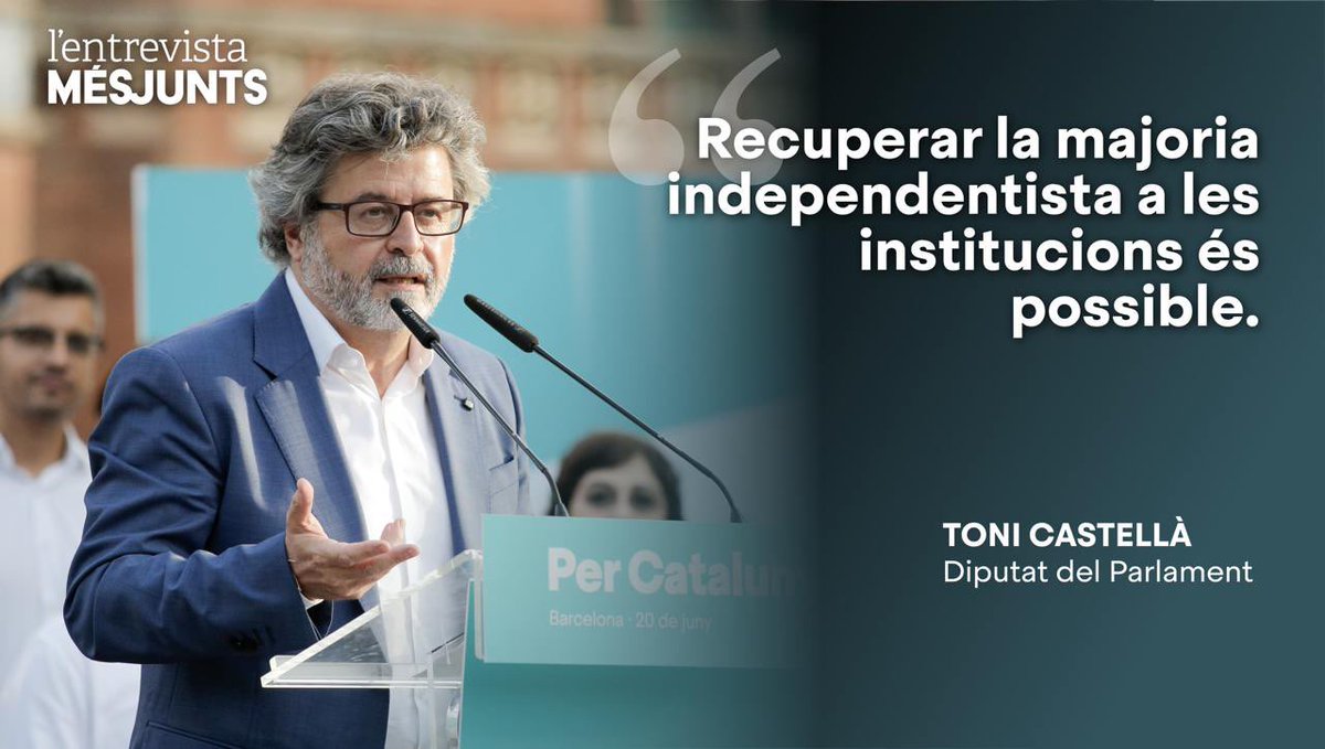 👇🏻<a href="/CastellaToni/">Antoni Castellà #Lleials1O</a> 

Recuperar la majoria independentista a les institucions és possible

Bastir una alternativa sòlida, àmplia i central que lideri l’independentisme

Recuperar la confiança dels ciutadans

Assolir una Catalunya socialment justa, rica, democràtica i políticament