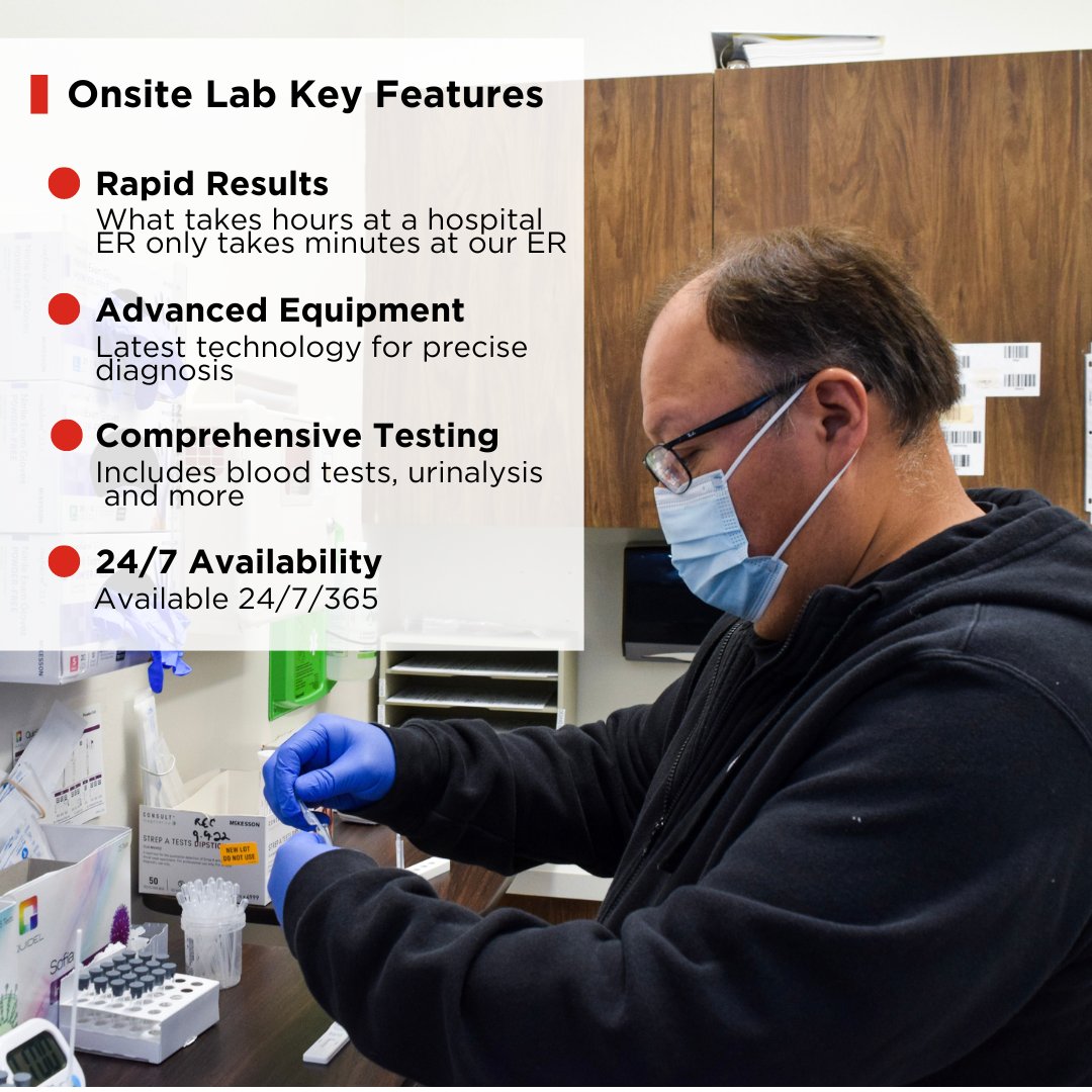 emergency_ctr's tweet image. At The Emergency Center, our advanced laboratory services ensure you get the rapid results you need without leaving the comfort of our ER. That means faster answers and a clearer path to recovery, all in one place. 💙 

#EmergencyCare #OnSiteLab #YourHealthMatters