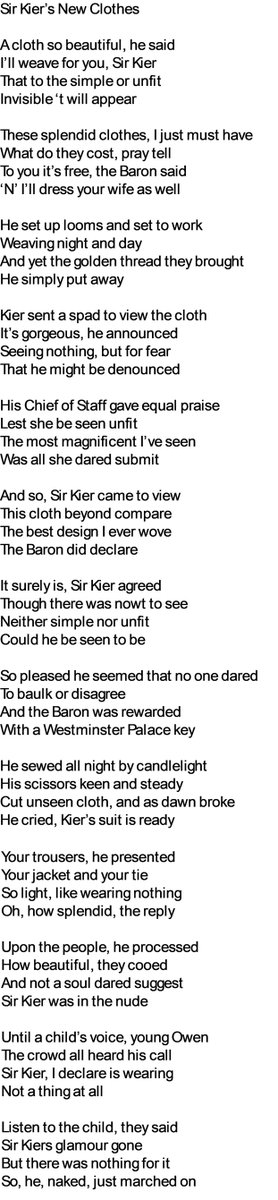 Sir Kier's New Clothes