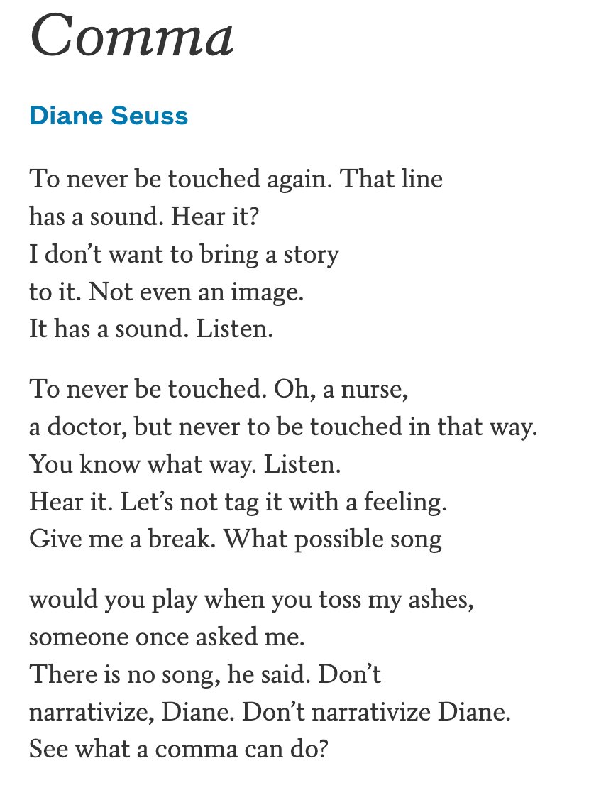 Spent a solid sixty minutes discussing commas, LIFE, and this gem by @dlseuss with <a href="/DOROTUSA/">DOROT</a>'s Creative Writing &amp; Reminiscing cohort.