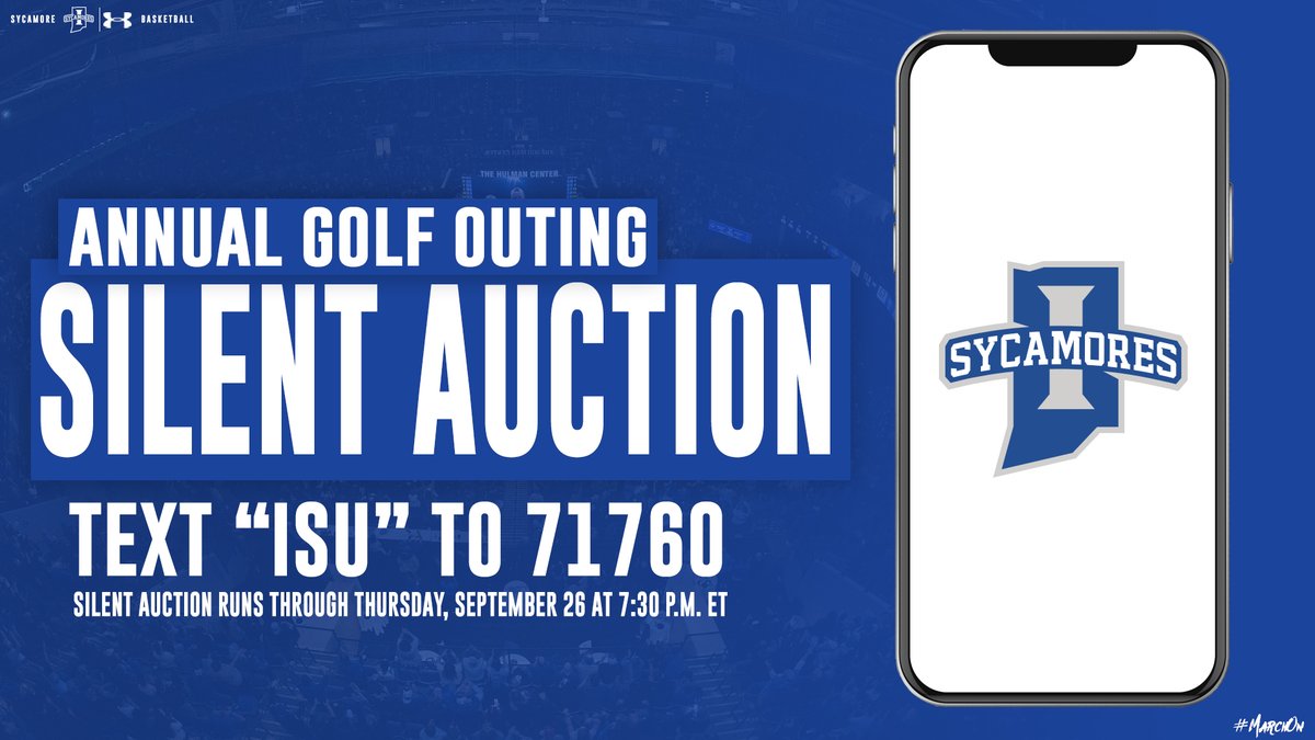 Live bidding has officially opened for next week's annual golf outing!

Text "ISU" to 71760 to receive the link to begin the live bidding. The silent auction is open from now through Thursday, September 26 at 7:30 p.m. ET.

#MarchOn
