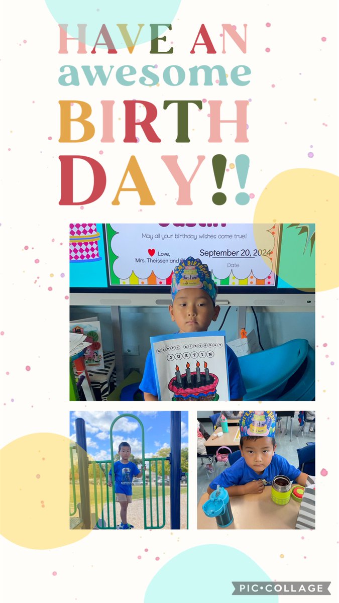 Wishing this first grader a super 6th birthday!