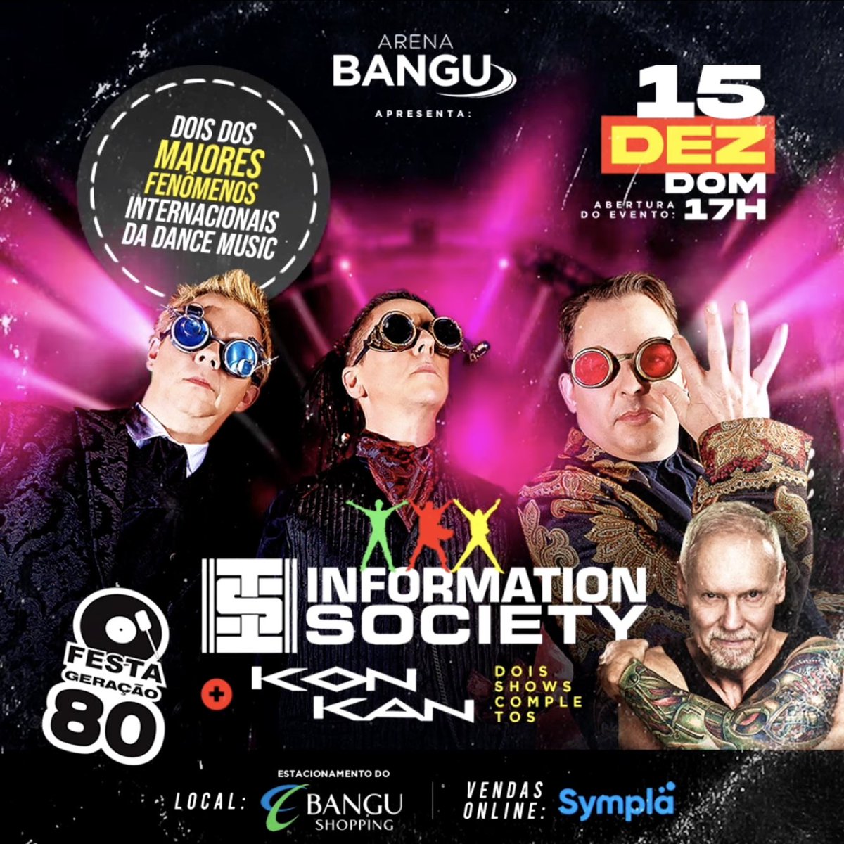*Hot Off The Press* Kon Kan performs with Information Society Rio De Janeiro, Brazil  Sunday, December 15, 2024!  Ticket link - sympla.com.br/evento/informa… #KonKan #KonKanBrasilTour2024 #BarryHarris #KimberleyWetmore #InformationSociety #RiodeJaneiro