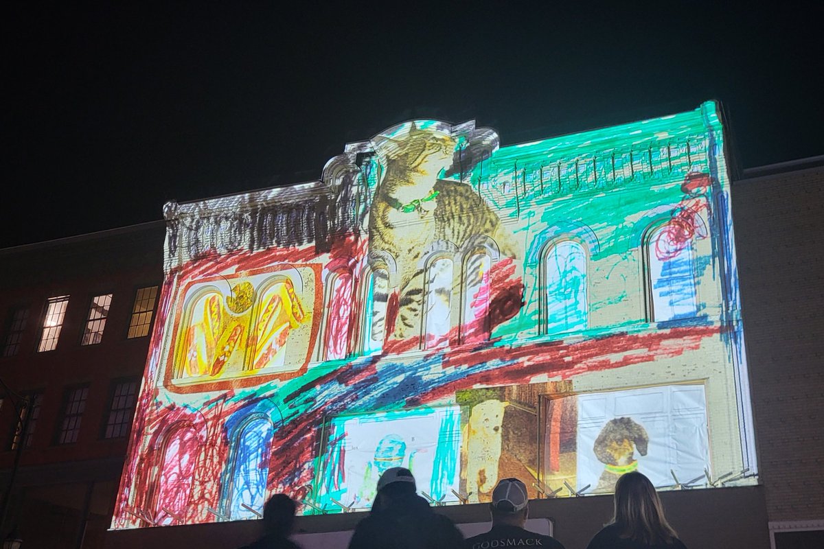 SpringbrookNY's tweet image. This year's LUMA Projection Arts Festival was truly an unforgettable experience! We’re especially proud to share that Springbrook students from The School had their artwork featured in the Peg Johnston Living Lights Project on Court Street.