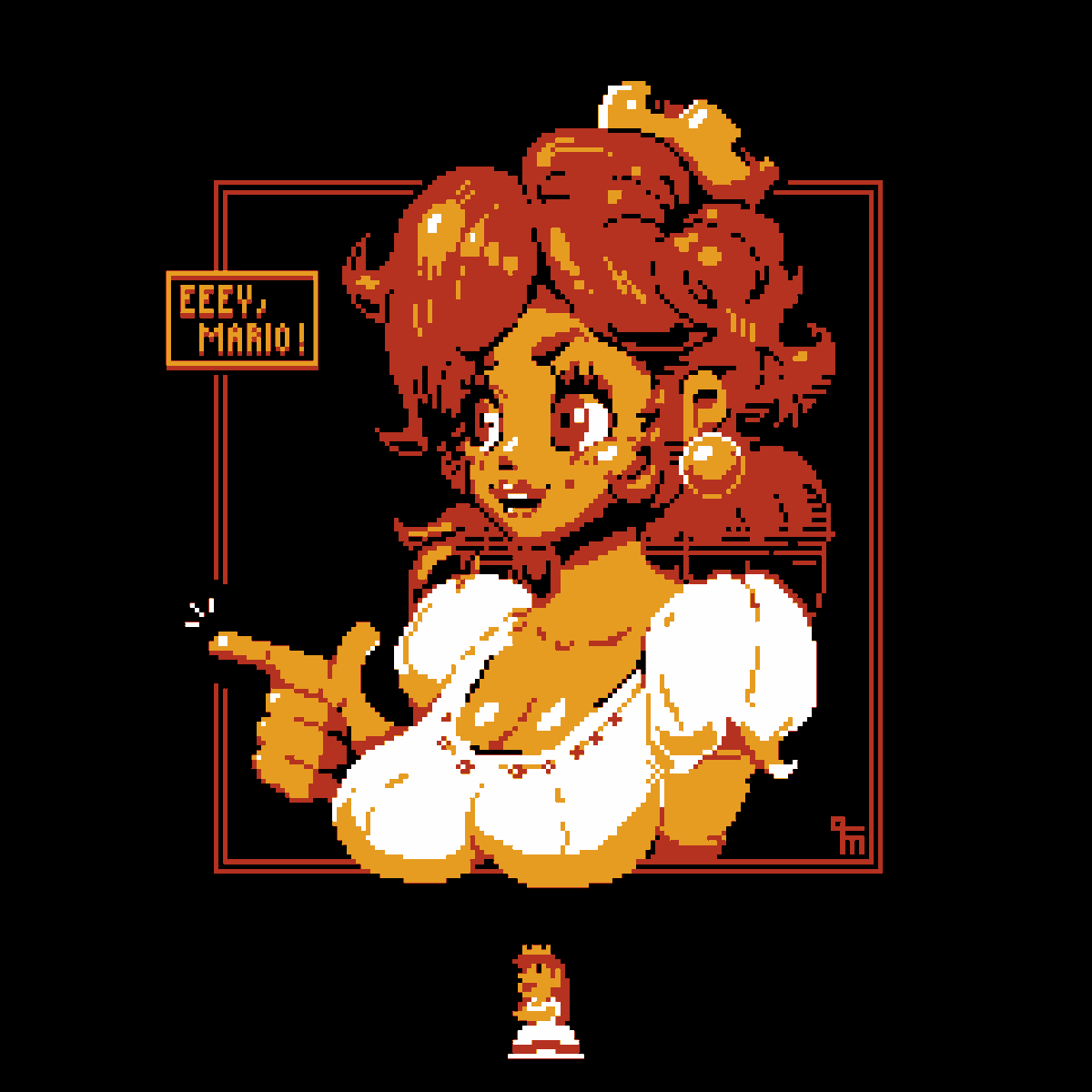 I get sick for like a few days and y'all come up with this Peach thing and I love it but I almost missed it  #pixelart #ドット絵 #NES #Peach