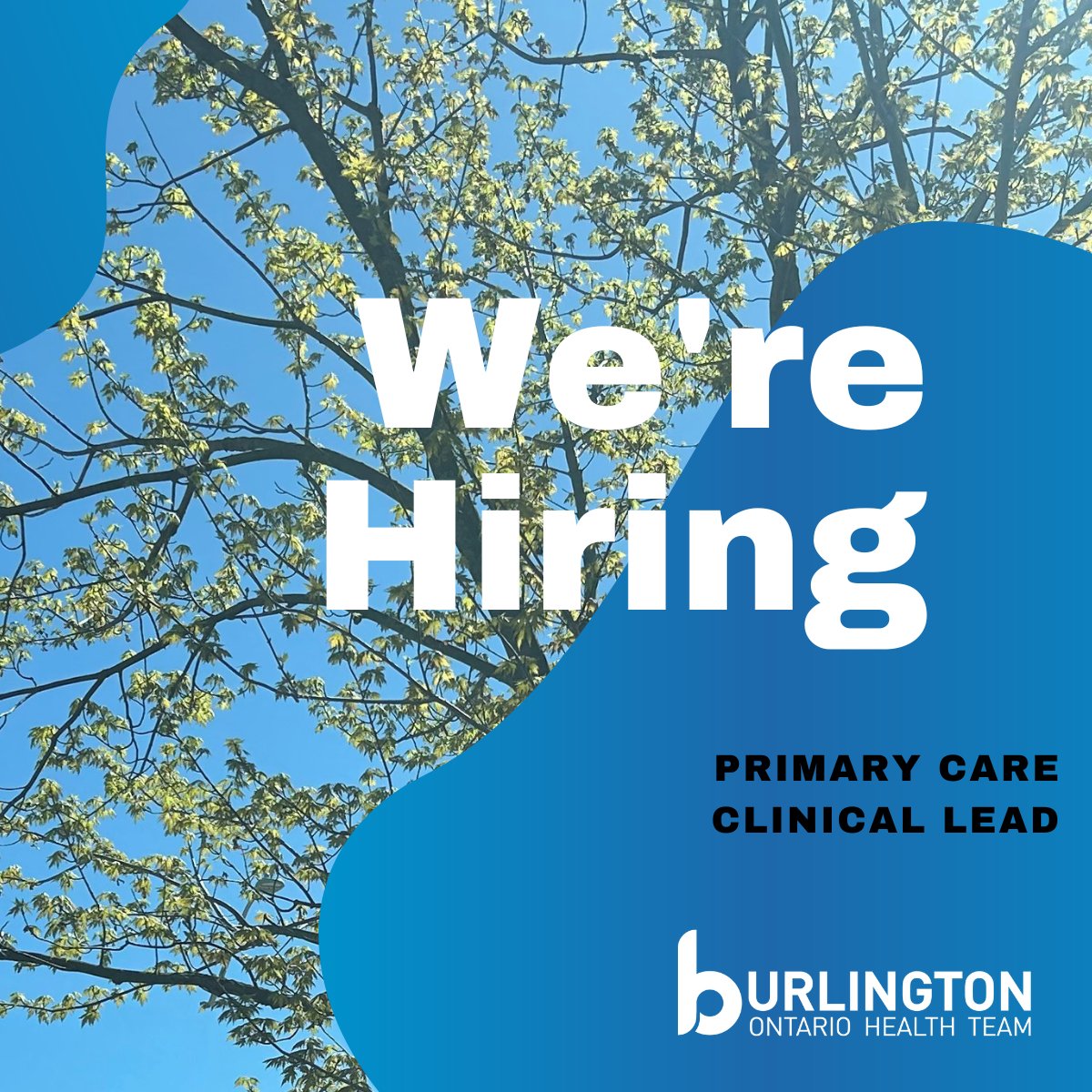 We have extended the deadline to apply for the Primary Care Clinical Lead. We invite all qualified candidates to apply. Don’t miss this exciting opportunity! 
Find the full posting here ➡️ burlingtonoht.ca/careers/