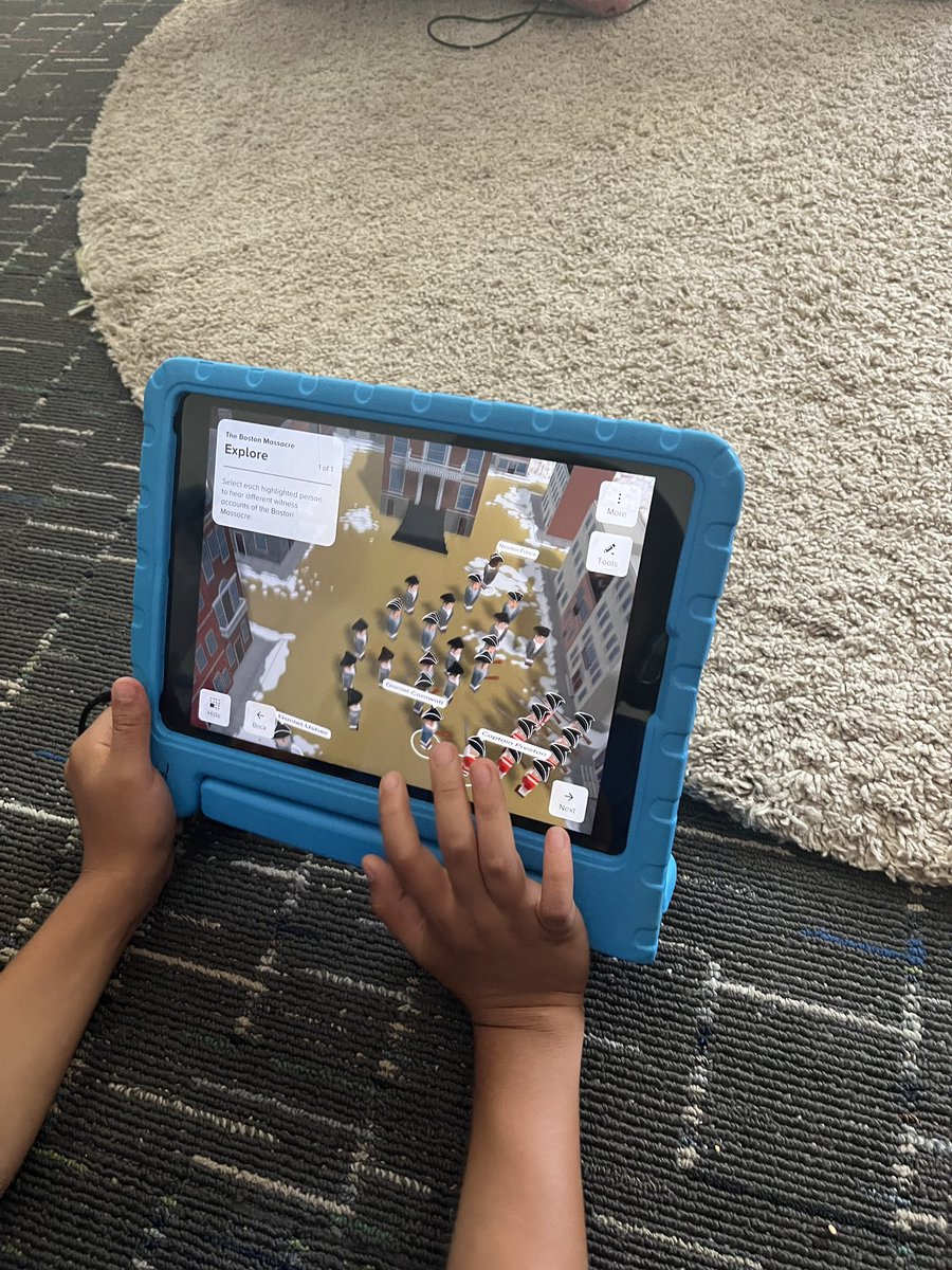Makisha Rogers (@kisha4tech) on Twitter photo Tried this out today and our kids loved it! 4th grade, Boston Massacre lesson! Only complaint was that it was too short! Thank you <a href="/JaimeDonally/">Jaime Donally #ARVRinEDU</a> <a href="/dawsonedtech/">Renee Dawson</a> <a href="/McGrawHillK12/">McGraw Hill PreK-12</a> for highlighting this resource! #edtech #ARinEDU Tried this out today and our kids loved it! 4th grade, Boston Massacre lesson! Only complaint was that it was too short! Thank you <a href="/JaimeDonally/">Jaime Donally #ARVRinEDU</a> <a href="/dawsonedtech/">Renee Dawson</a> <a href="/McGrawHillK12/">McGraw Hill PreK-12</a> for highlighting this resource! #edtech #ARinEDU
