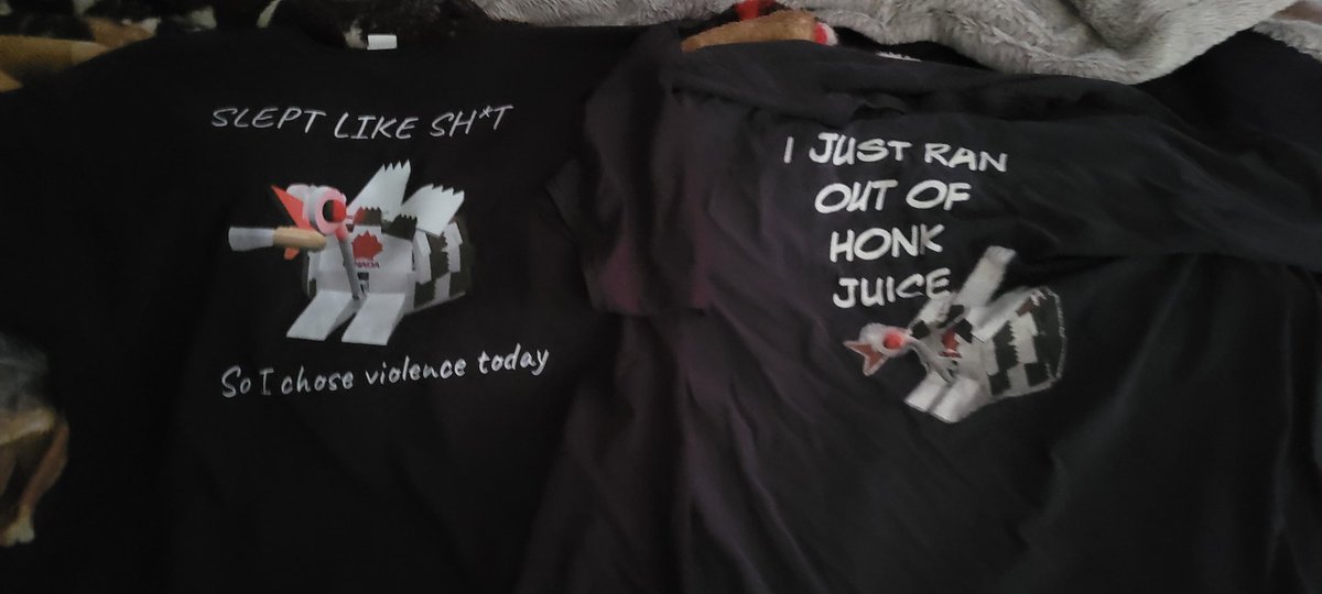 Liam__haddock's tweet image. What&apos;s better than one honk t-shirt

Two honk t-shirts
@RobotRumbleGame