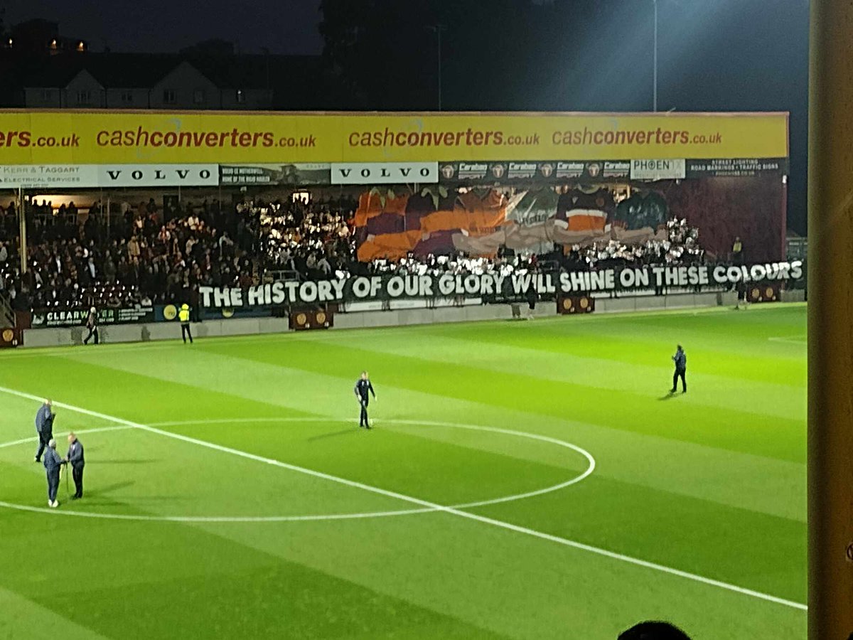 Motherwell fans vs Dundee United tonight

<a href="/MotherwellFC/">Motherwell FC</a>