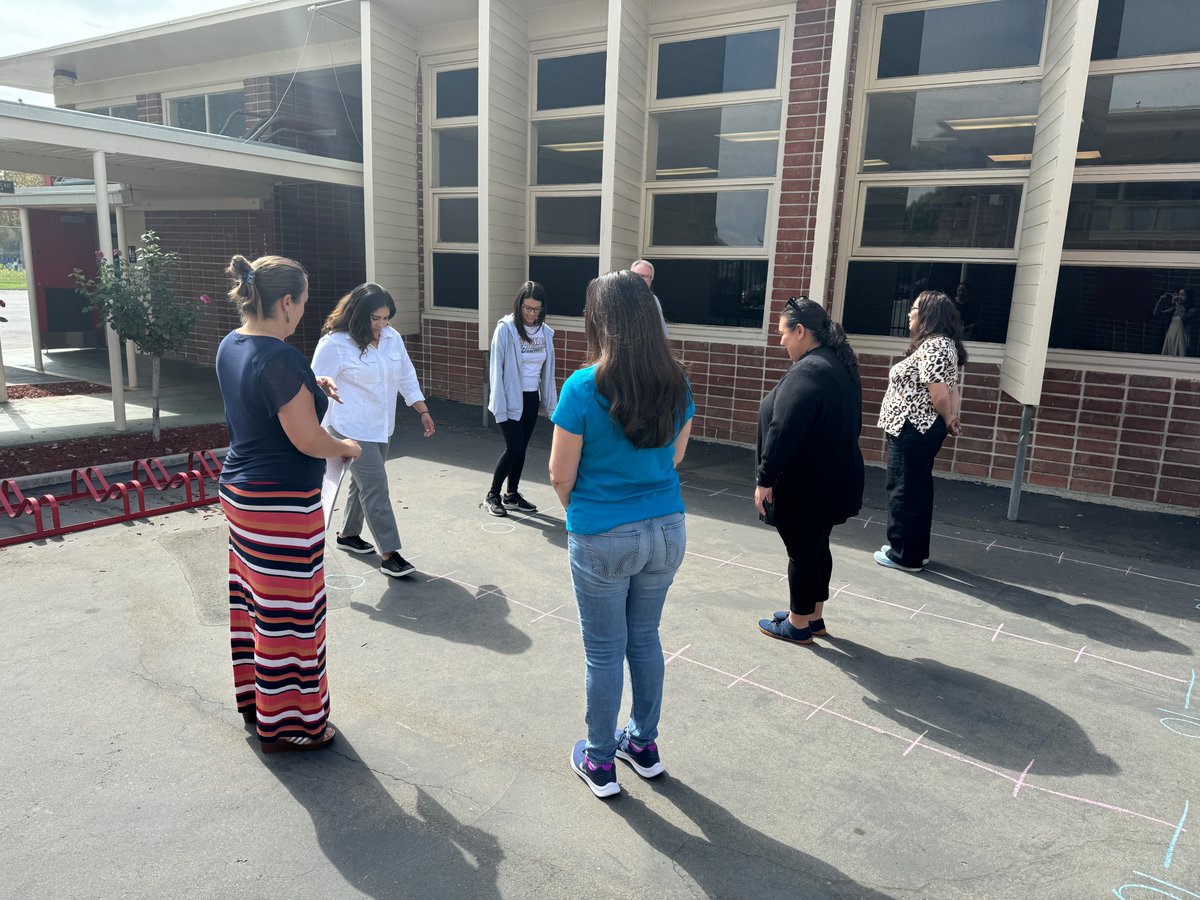 IrvineMathProj's tweet image. The Grade 3 teachers at Los Nietos are using a life-size number line to explore hands-on ways to teach division! Engaging young minds with movement and math. #InnovativeTeaching #MathInMotion #LearningByDoing #Division