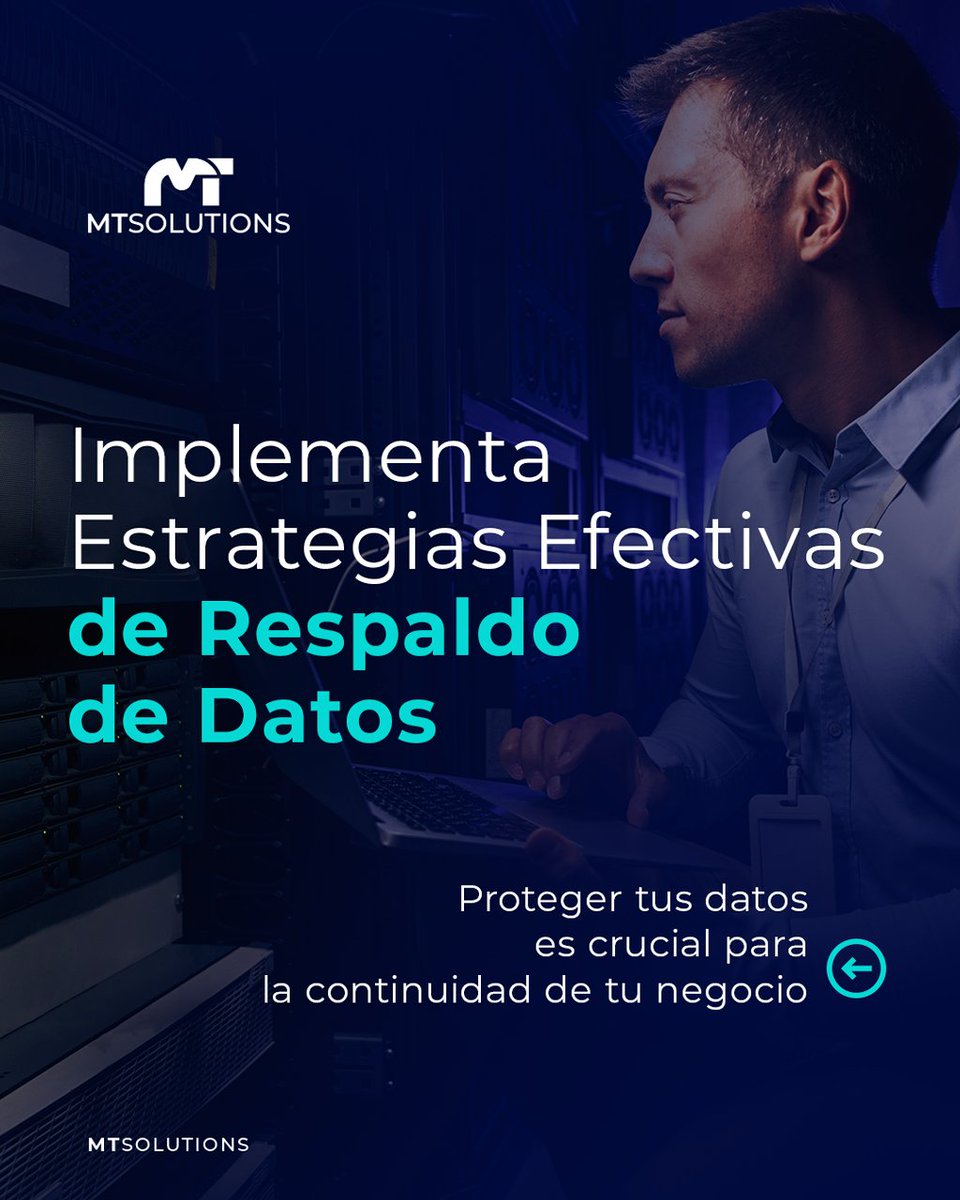 mtsolutionsglob's tweet photo. 💾 Proteger tus datos nunca ha sido tan fácil.

Implementa estrategias efectivas de respaldo y asegura la continuidad de tu negocio.

¡Contáctanos para obtener ayuda en la implementación de tu estrategia de respaldo con MT Solutions! https://t.co/VVwHWX7ryl