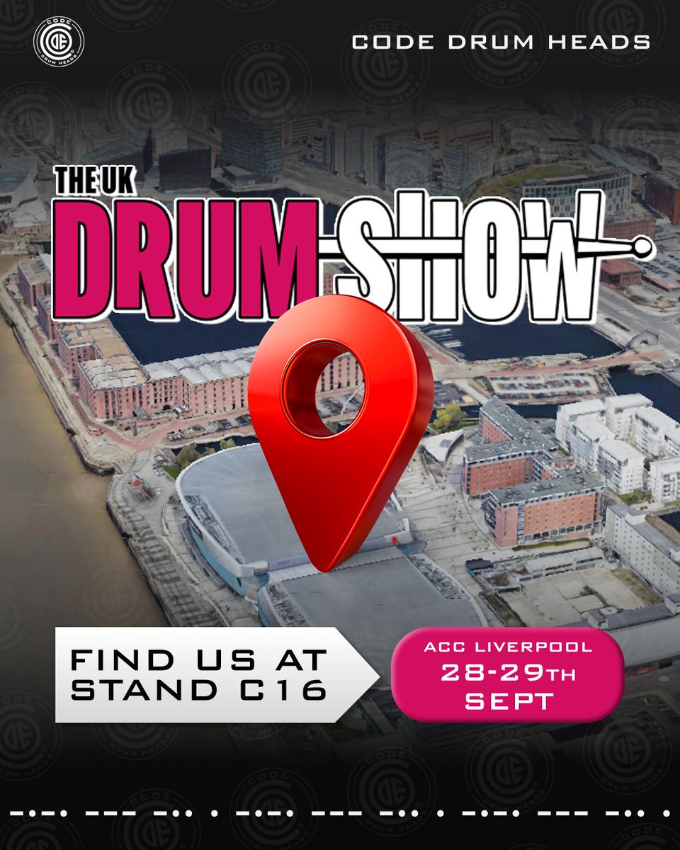 Code Drum Heads (@codedrumheads) on Twitter photo It's just one week to go until <a href="/theukdrumshow/">The UK Drum Show</a>.
Come and say hi at Stand C16 on 28th and 29th September.
We will have our entire range available for you to try.
#teamcode #trustyourears
<a href="/ActiveMusicDist/">Active Music</a> It's just one week to go until <a href="/theukdrumshow/">The UK Drum Show</a>.
Come and say hi at Stand C16 on 28th and 29th September.
We will have our entire range available for you to try.
#teamcode #trustyourears
<a href="/ActiveMusicDist/">Active Music</a>
