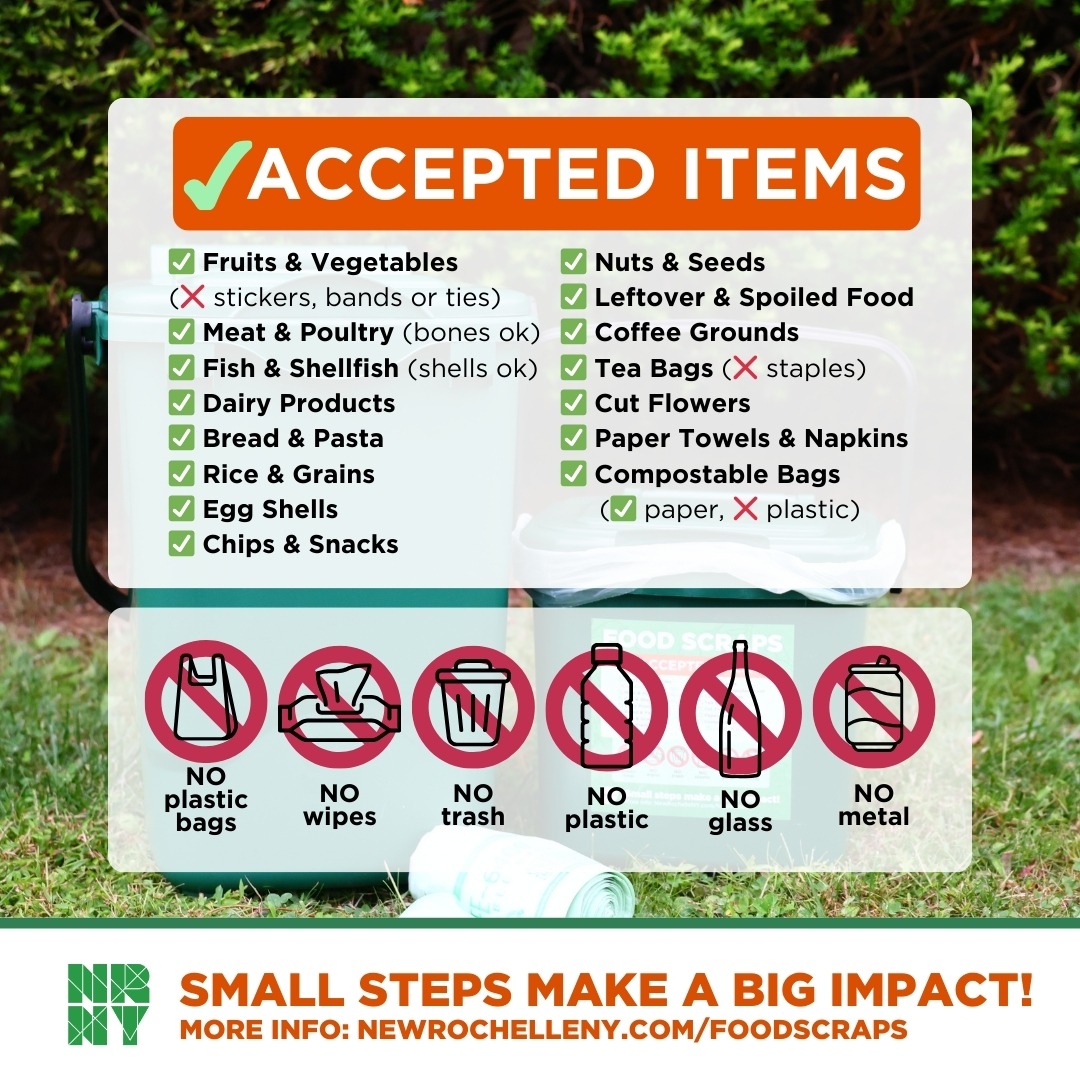 NewRochelleNY's tweet photo. Our Food Scraps Recycling Program kicks off on Monday, September 23! 🌍 You can now recycle at Pinebrook Tennis and D'Onofrio Park from 6AM to 8PM. Let’s make a positive impact together! Learn more at https://t.co/spiYPWEwXK ♻️✨ https://t.co/IbykVSz16B