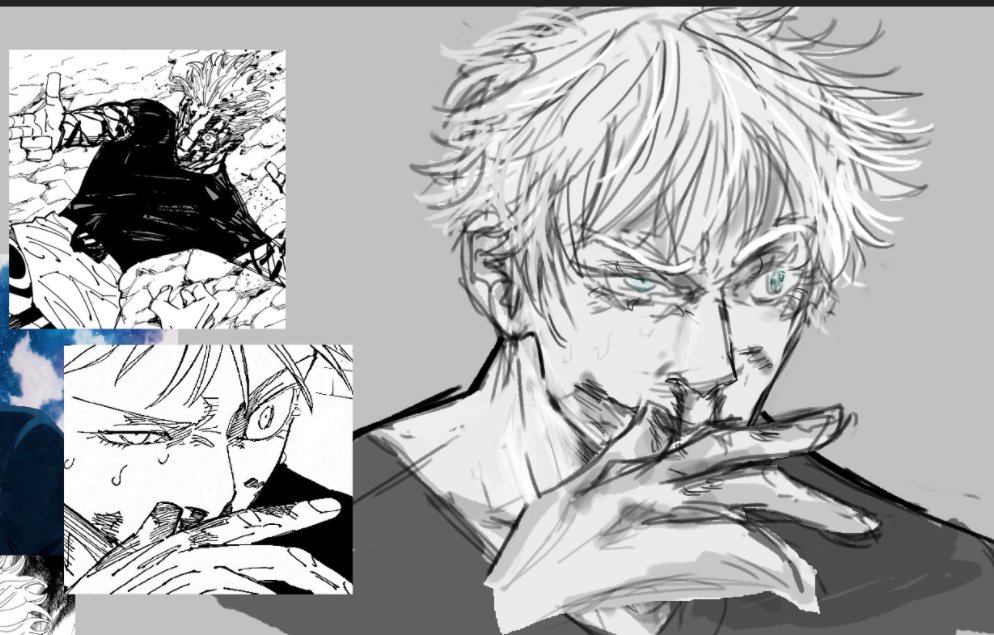 chiif_master's tweet photo. drawing gojo because hes literally coming back ........ 
👑such a king #GojoSatoru #jjk #JujutsuKaisen #jjk270 https://t.co/Hk5bToZGhv
