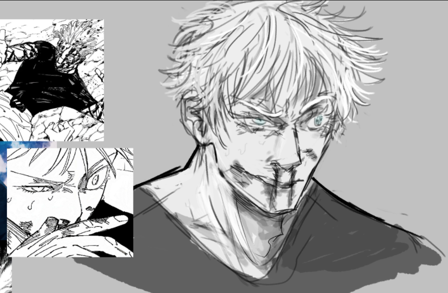 chiif_master's tweet photo. drawing gojo because hes literally coming back ........ 
👑such a king #GojoSatoru #jjk #JujutsuKaisen #jjk270 https://t.co/Hk5bToZGhv