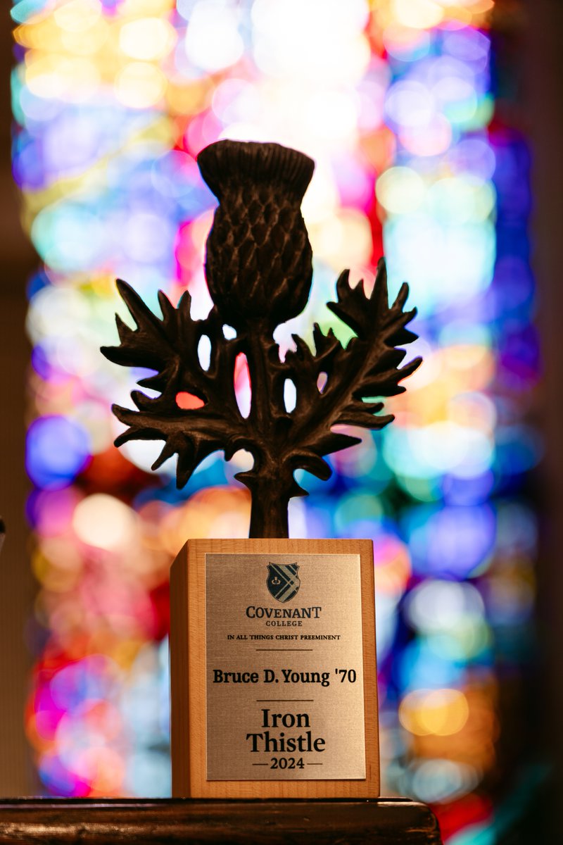 CovenantCollege's tweet photo. Congratulations to Bruce Young '70 for being chosen to receive the 2024 Iron Thistle Award.
#CovenantCollege #CovenantAlumni #WeAreTheScots #Homecoming2024 https://t.co/VQY2ayaWHT