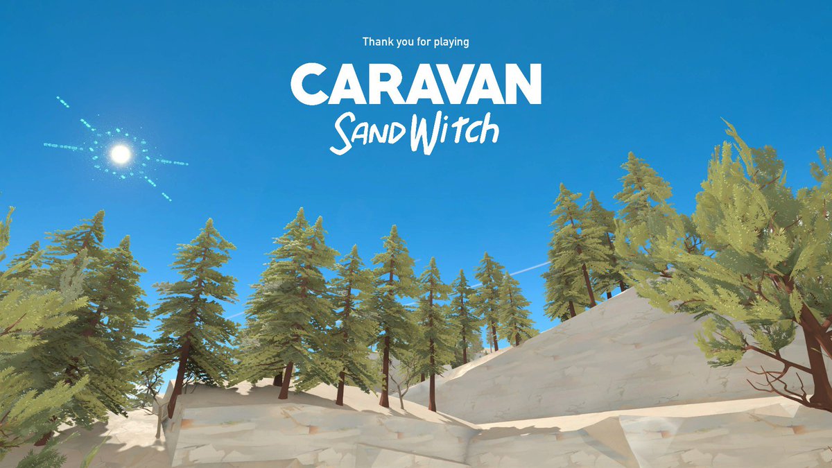 Just finished #CaravanSandWitch ☺️ what a wonderful way to spend 15 hours, such a lovely game to spend time in driving around, solving puzzles and discovering the world and its story, highly recommended 🫶