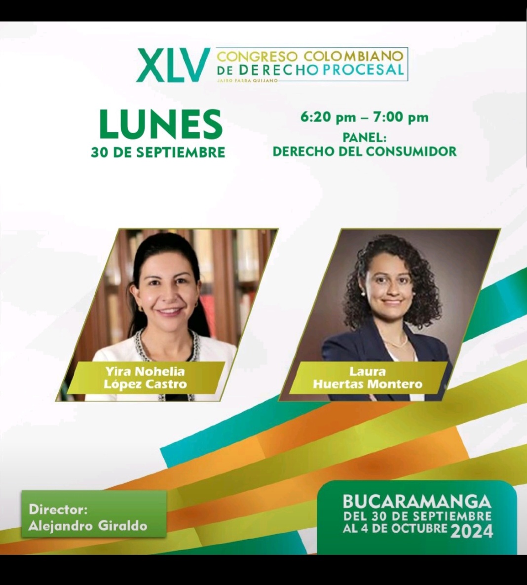 ¡Nos vemos en el Congreso de Derecho Procesal del <a href="/I_C_D_P/">ICDP</a> ! 
Con Laura Huertas y <a href="/alejogiral/">Alejandro Giraldo López</a> hablaremos sobre el derecho procesal que necesitan las relaciones de #consumo digitales. Gracias <a href="/ucanosas/">Ulises Canosa Suarez</a> y a todo el equipo del <a href="/I_C_D_P/">ICDP</a>