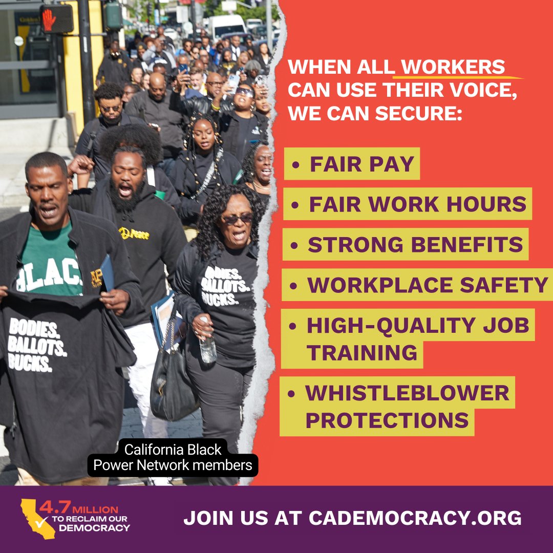 Voter registration is a workers' rights issue! <a href="/GavinNewsom/">Gavin Newsom</a> help protect workers in California by passing SB 299 #YesOnSB299